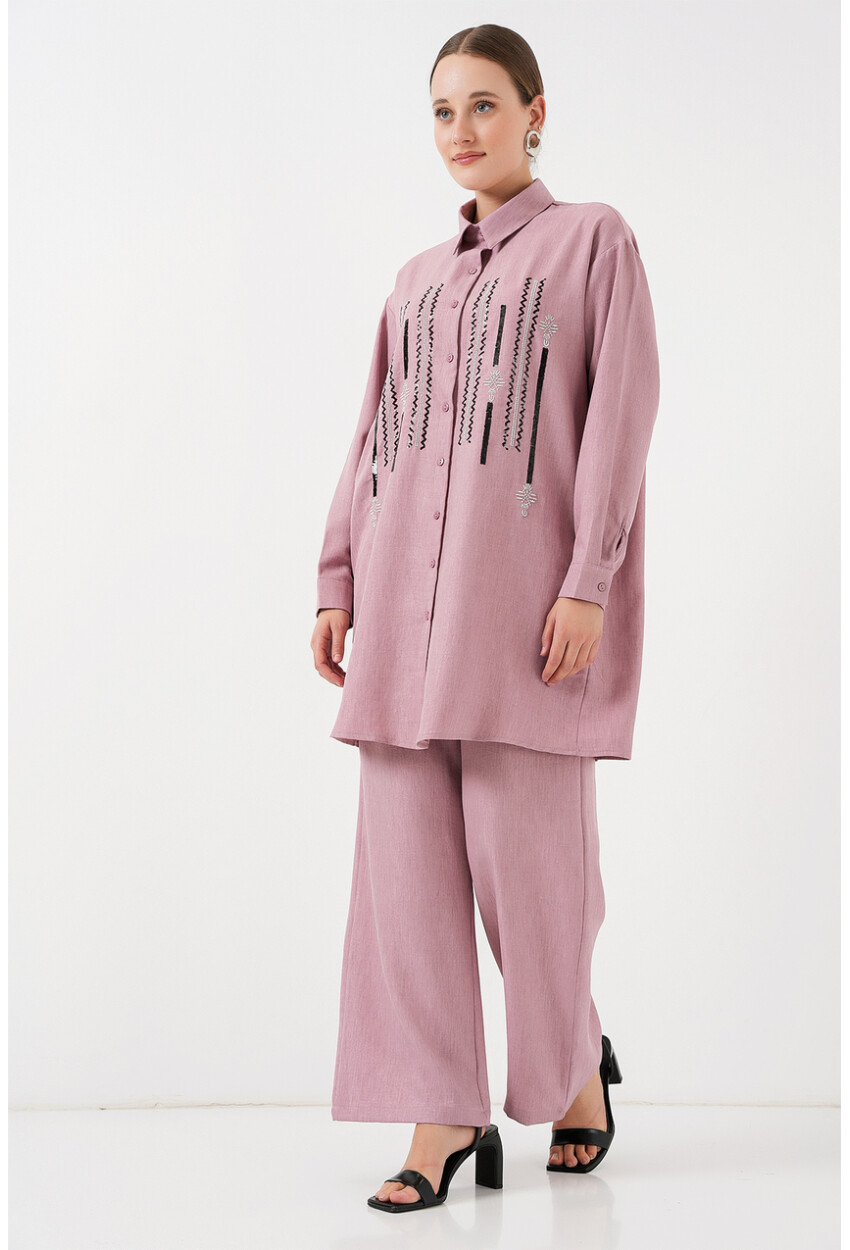 Desenli Tunik Pantolon İkili Takım 6720