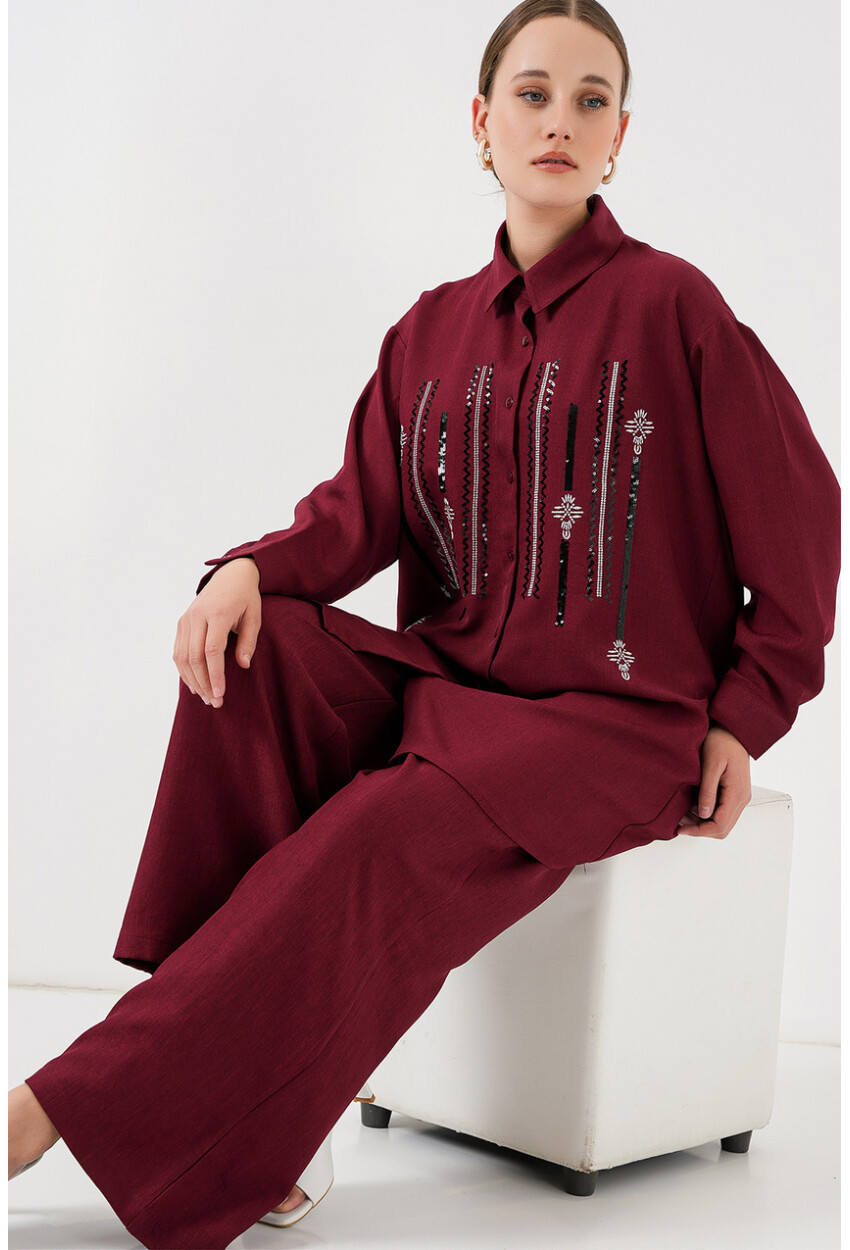 Desenli Tunik Pantolon İkili Takım 6720