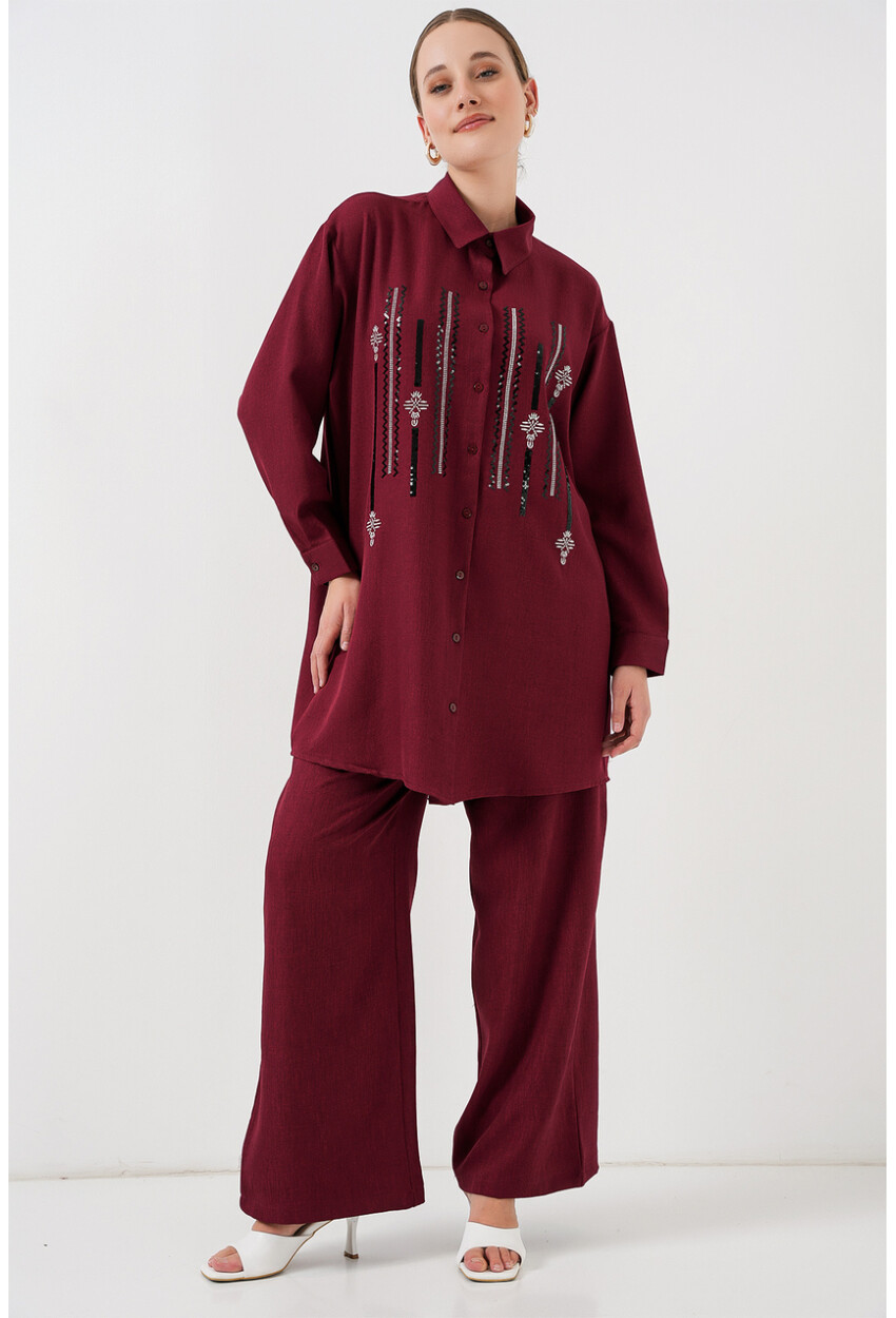 Desenli Tunik Pantolon İkili Takım 6720