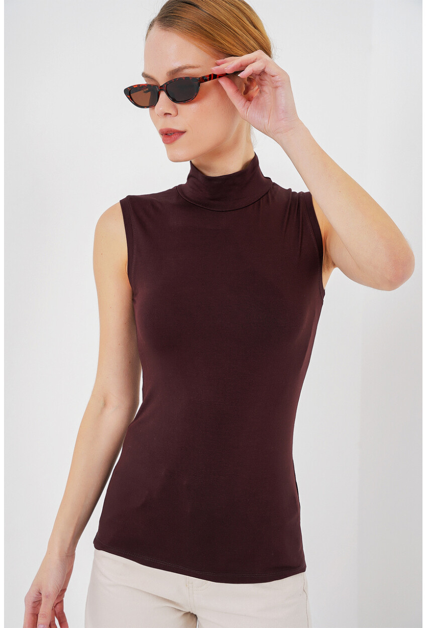 Kadın Kolsuz Body 4348