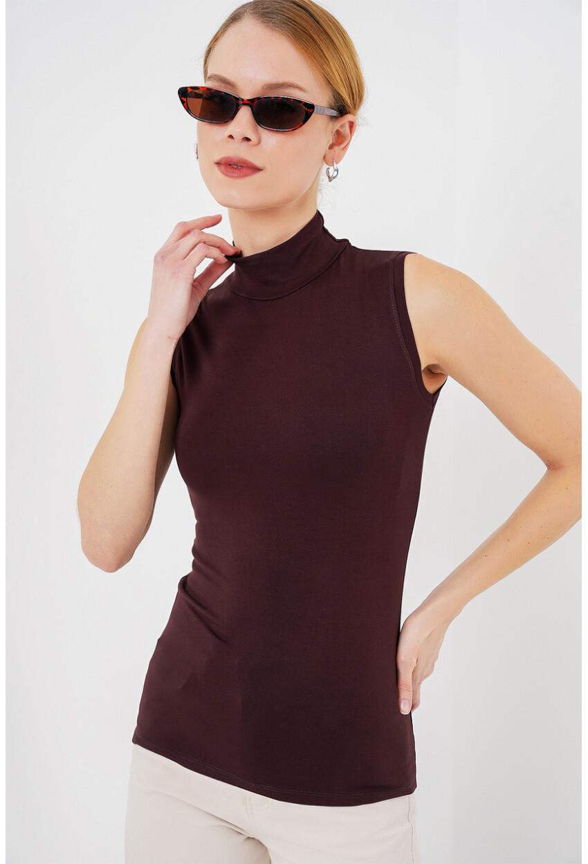 Kadın Kolsuz Body 4348