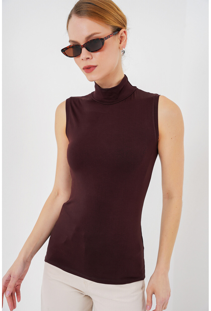 Kadın Kolsuz Body 4348