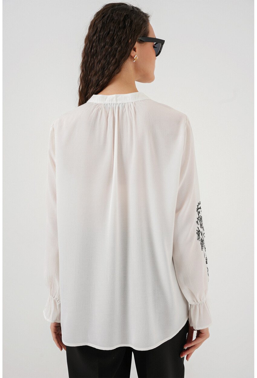 Kadın Nakışlı Örme Bluz 941
