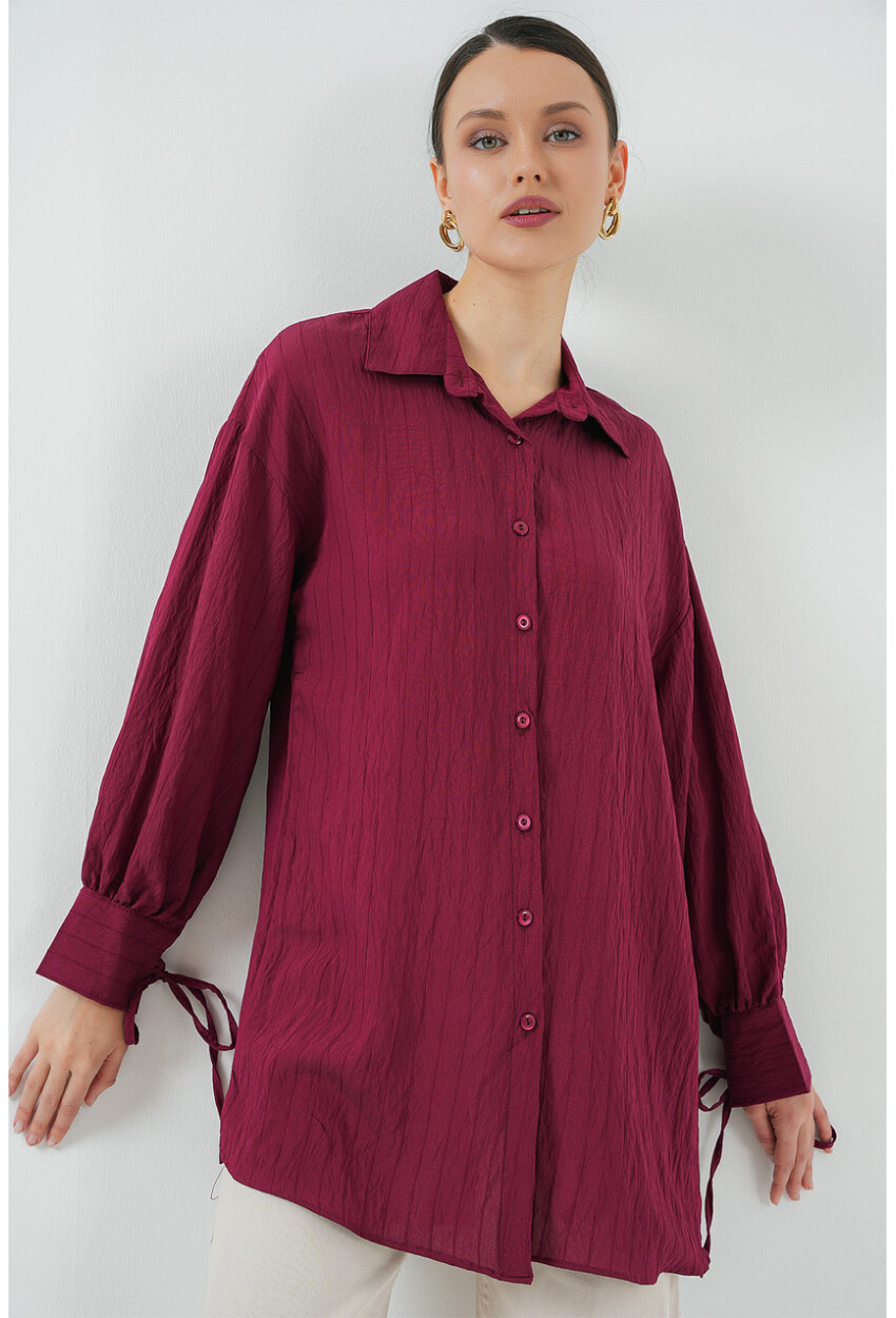 Kadın Oversize Bağcıklı Gömlek 5954