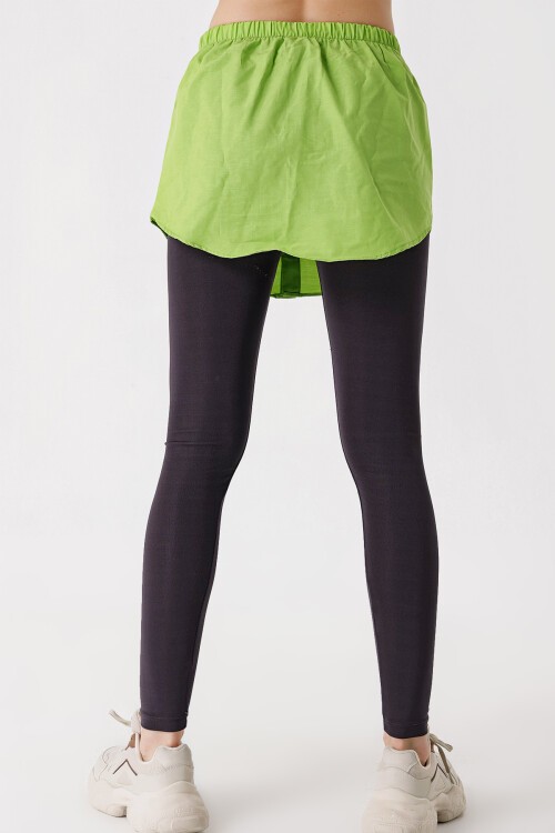 Merterium 1888 Sweatshirt Ve Kazak Altı Gömlek Etek - G.Yeşil