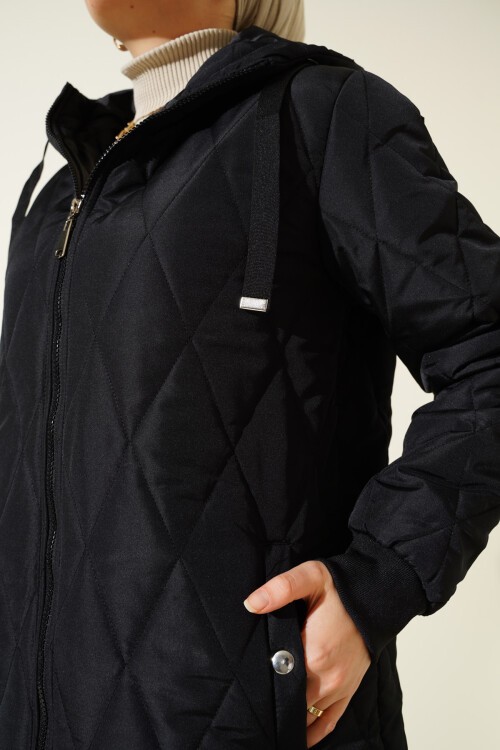 Merterium 5130 Salaş Şişme Mont - Siyah