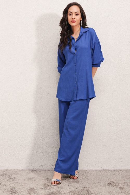 Merterium 5858 Örme İkili Takım - Saks