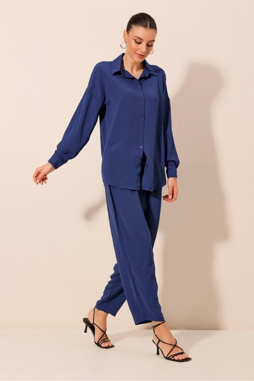 Merterium 6593 Oversize İkili Takım - Saks