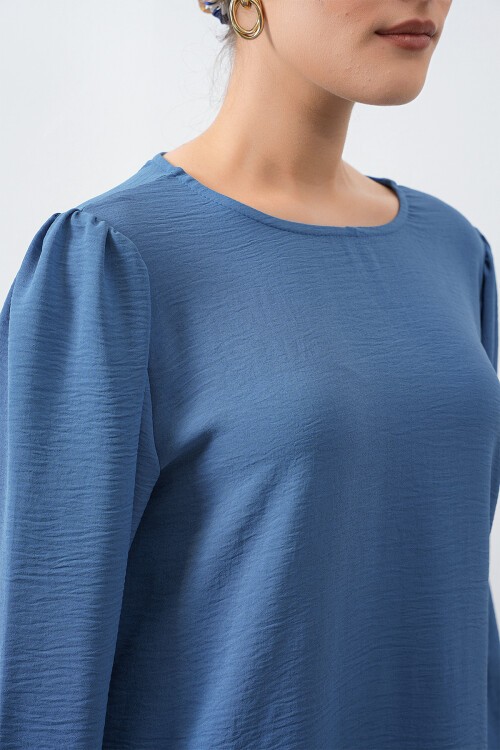 Merterium Kadın Ayrobin Tunik Pantolon Alt Üst Takım - İndigo