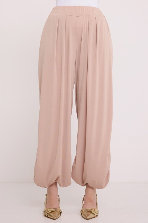 Merterium Kadın Krem Şalvar Pantolon 6659