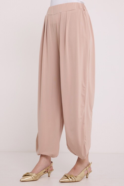 Merterium Kadın Krem Şalvar Pantolon 6659