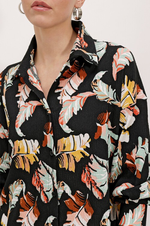 Merterium Kadın Siyah Beyaz Desenli Örme İkili Takım 5858