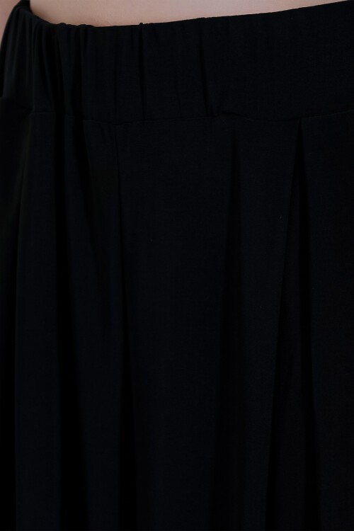 Merterium Kadın Siyah Şalvar Pantolon 6659