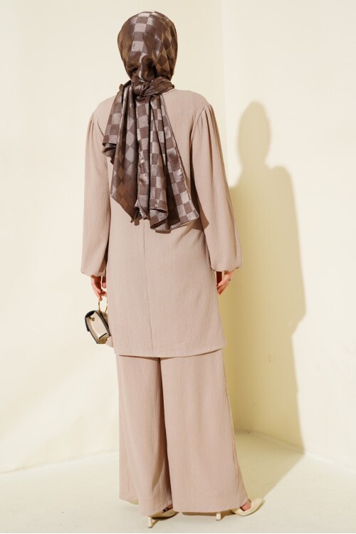 Merterium Kadın Taş Tunik Pantolon Alt Üst Takım 6663