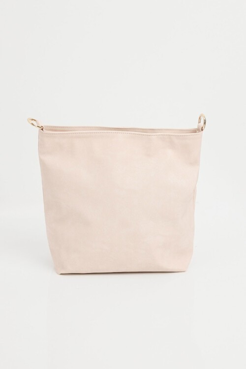 Merterium 010173 Suni Deri Omuz Çantası - Krem