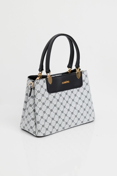 Merterium 010176 Armine Baskılı Çanta - Gri