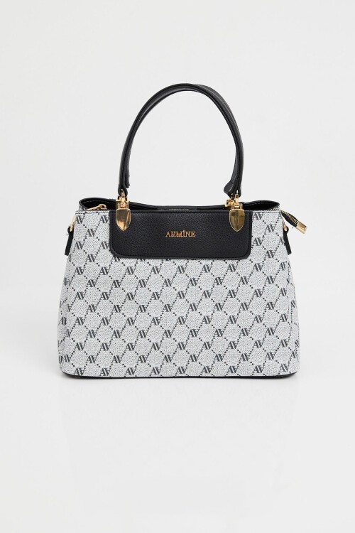 Merterium 010176 Armine Baskılı Çanta - Gri