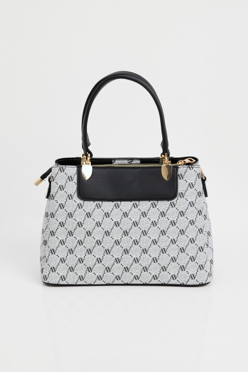 Merterium 010176 Armine Baskılı Çanta - Gri