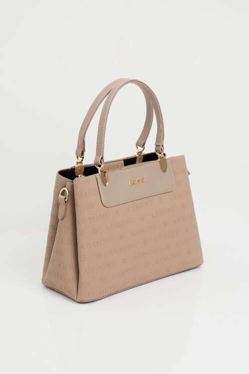 Merterium 010176 Armine Baskılı Çanta - Vizon