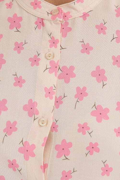 Merterium 3711 Yarım Kol Gömlek - A. Pembe