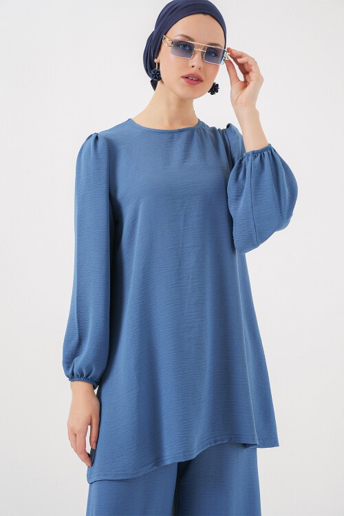 Merterium Ayrobin Tunik Pantolon Alt Üst Takım 6712 - İndigo