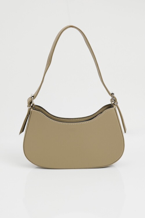 Merterium Kadın Haki Düz Baget Çanta 010167