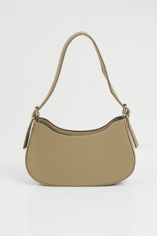 Merterium Kadın Haki Düz Baget Çanta 010167