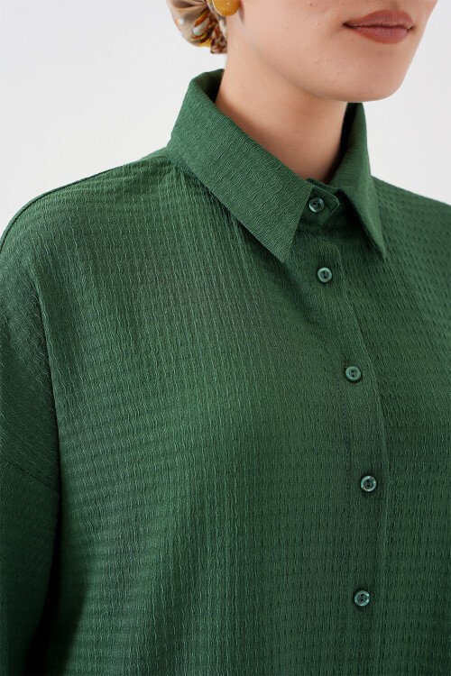 Merterium Kadın Örme Tesettür Alt Üst Takım 6711 - Zümrüt Yeşili