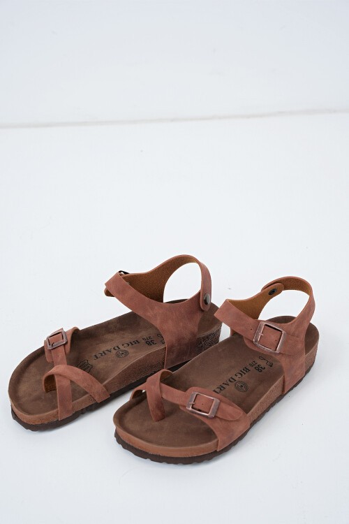 Merterium Kadın Ortopedik Terlik 010186 - Taba