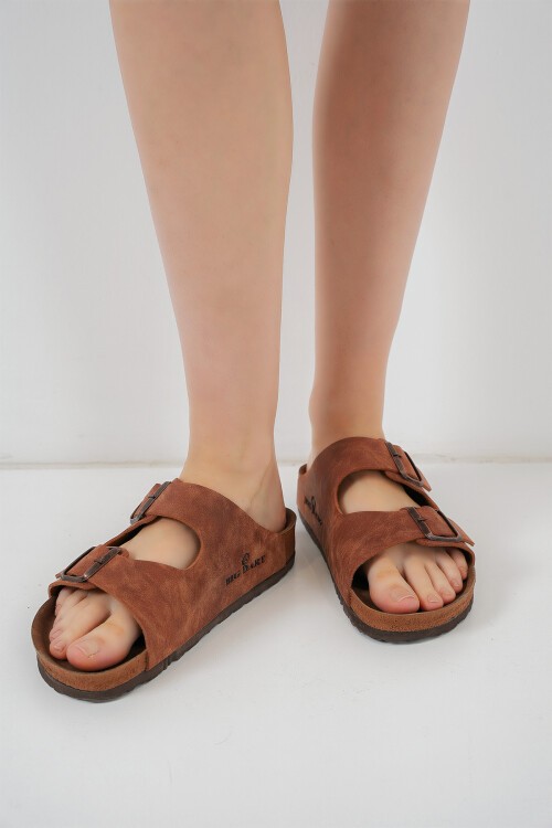 Merterium Unisex Ortopedik Terlik 010182 - Taba