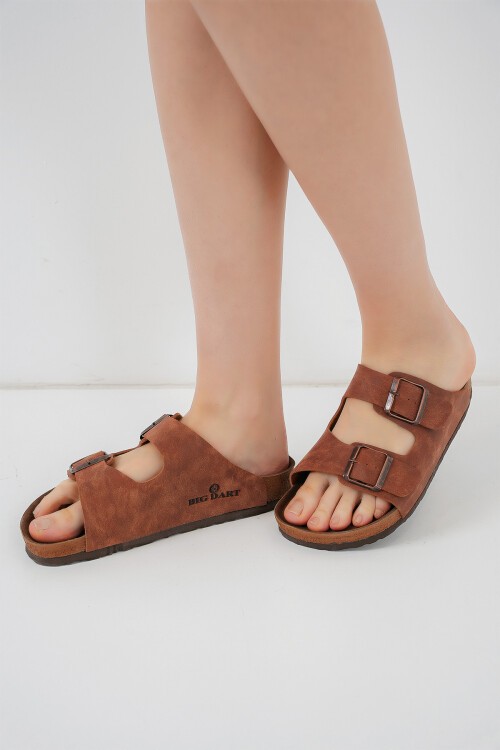 Merterium Unisex Ortopedik Terlik 010182 - Taba