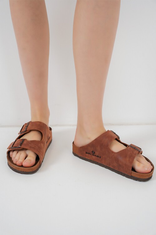 Merterium Unisex Ortopedik Terlik 010182 - Taba