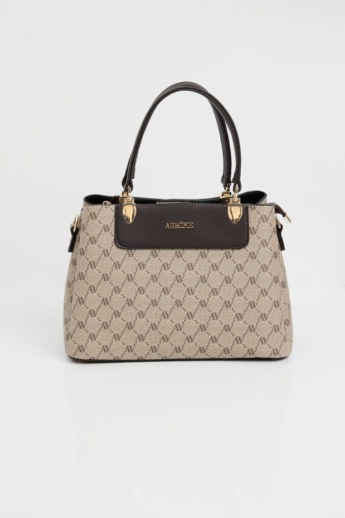 Merterium 010176 Armine Baskılı Çanta - Bej