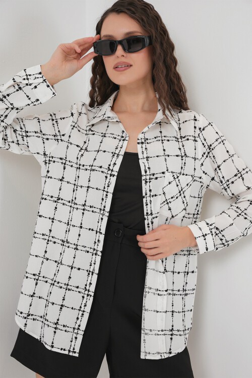 Merterium 3639 TEK CEPLİ GÖMLEK - A.Beyaz