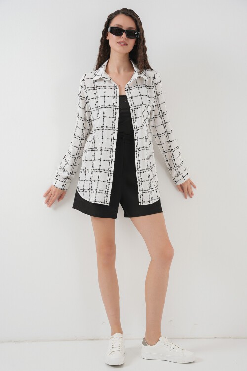 Merterium 3639 TEK CEPLİ GÖMLEK - A.Beyaz