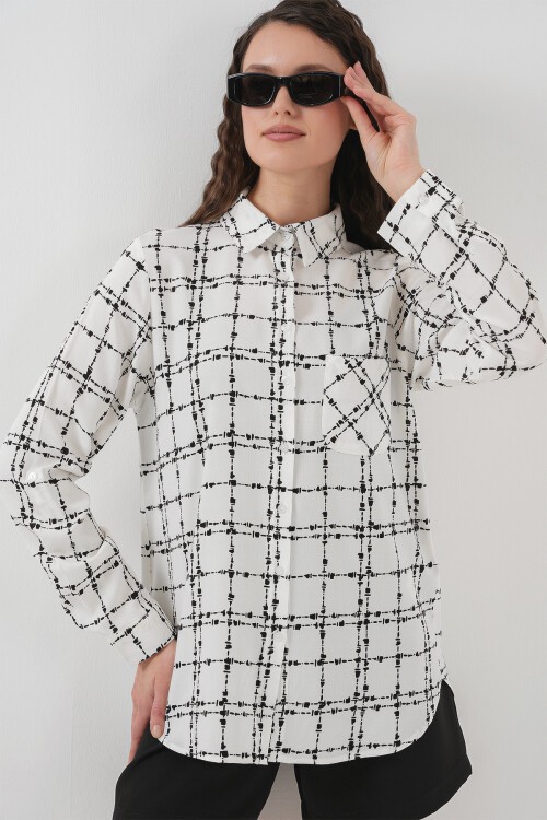 Merterium 3639 TEK CEPLİ GÖMLEK - A.Beyaz