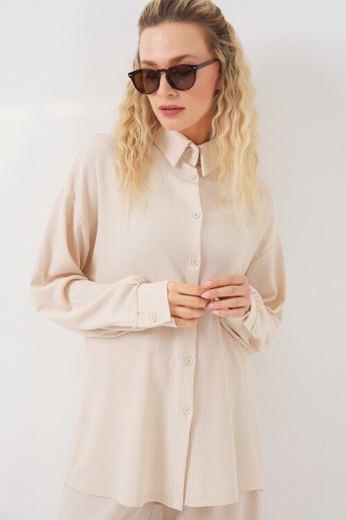 5858 Örme İkili Takım - M. Krem