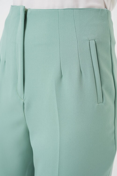 Merterium 6650 Yüksek Bel Kumaş Pantolon - Mint
