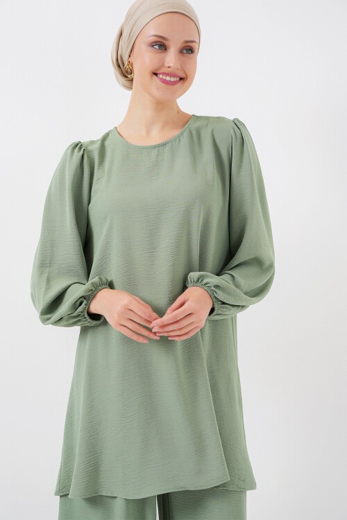 Merterium Ayrobin Tunik Pantolon Alt Üst Takım 6712 - Çağla