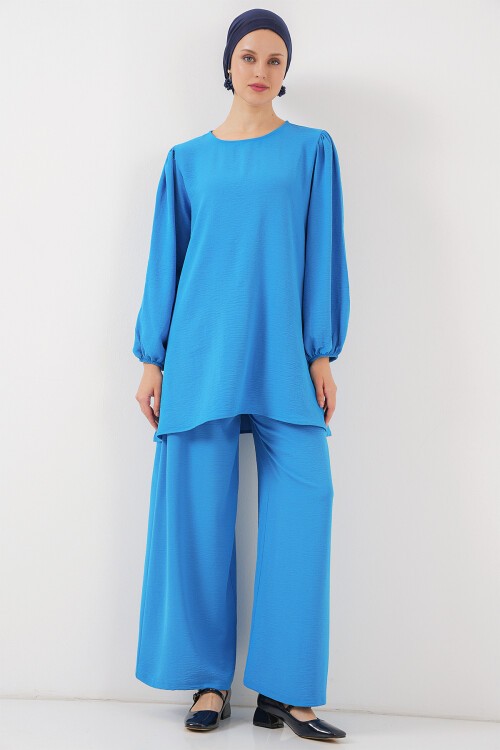Merterium Ayrobin Tunik Pantolon Alt Üst Takım 6712 - Mavi