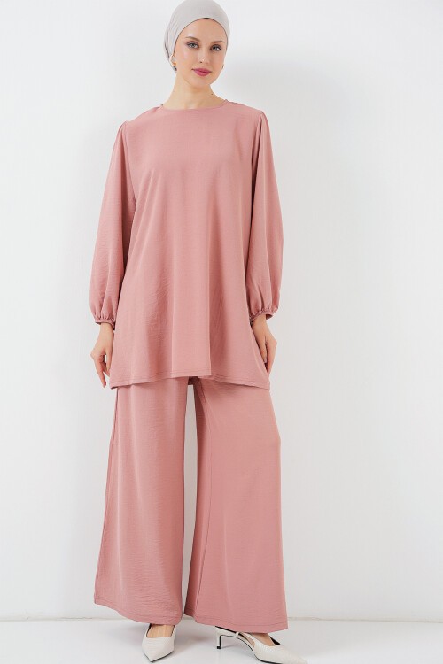Merterium Ayrobin Tunik Pantolon Alt Üst Takım 6712 - Somon