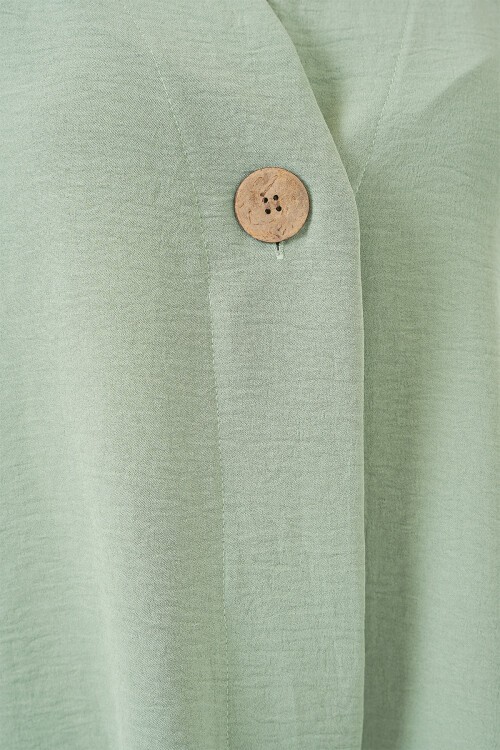 Kadın Kısa Kol Oversize Kimono 5969 - Çağla