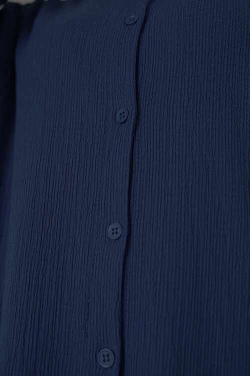 T5858 Örme Tesettür İkili Takım - C.Lacivert