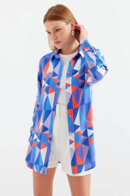 3721 Grafik Desenli Gömlek - C.Saks