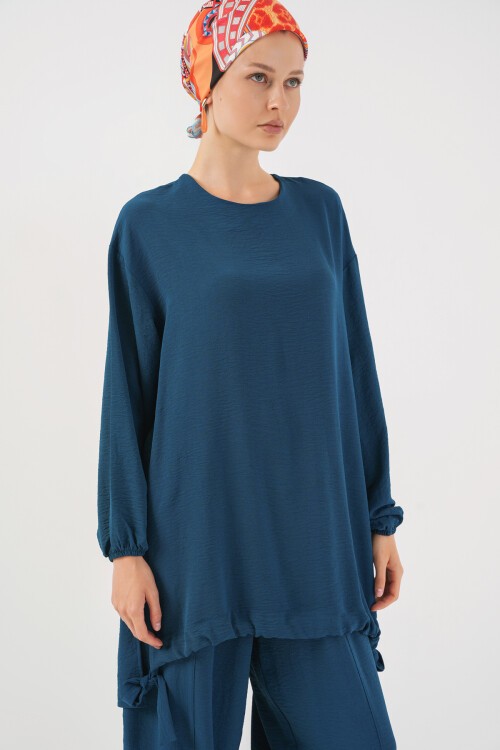 6682 Tunik Pantolon İkili Takım - Petrol