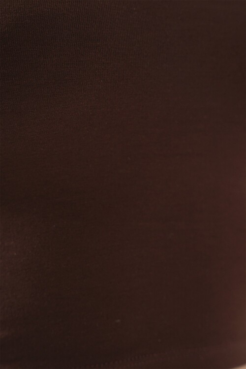 Kadın İp Askılı Basic Crop Büstiyer 973 - Kahverengi