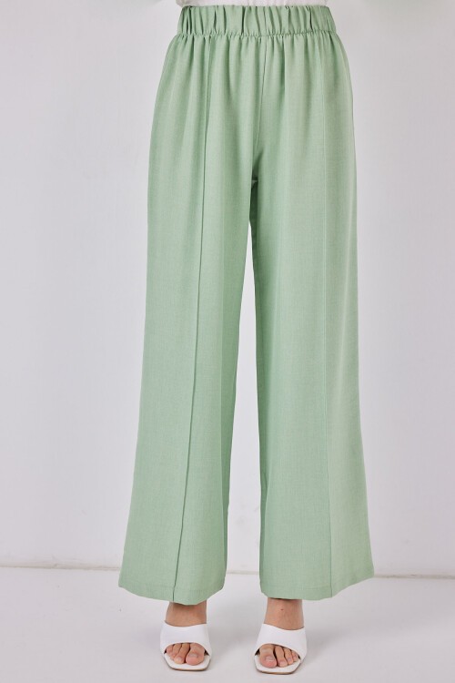 Kadın Keten Kimono İkili Takım 6727 - E.Yeşil