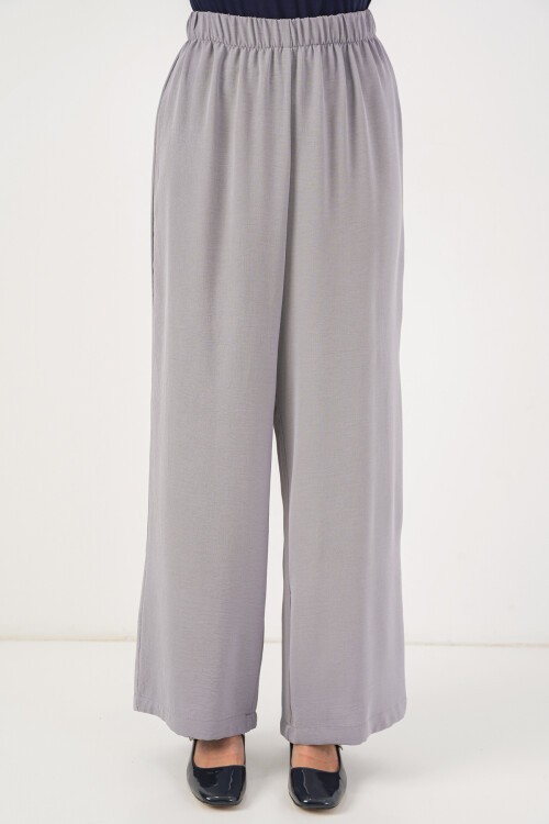 Kadın Önü Bağcıklı Tunik Pantolon İkili Takım 6744 - Gri