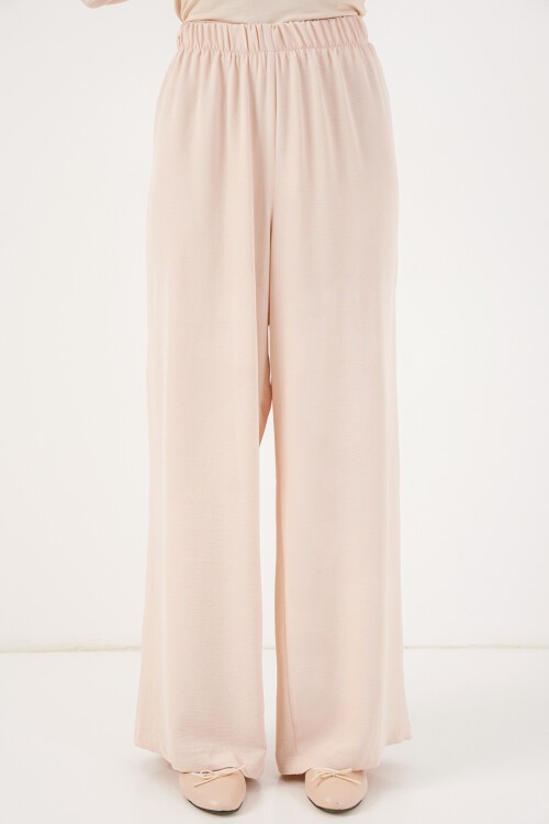 Kadın Önü Bağcıklı Tunik Pantolon İkili Takım 6744 - Krem