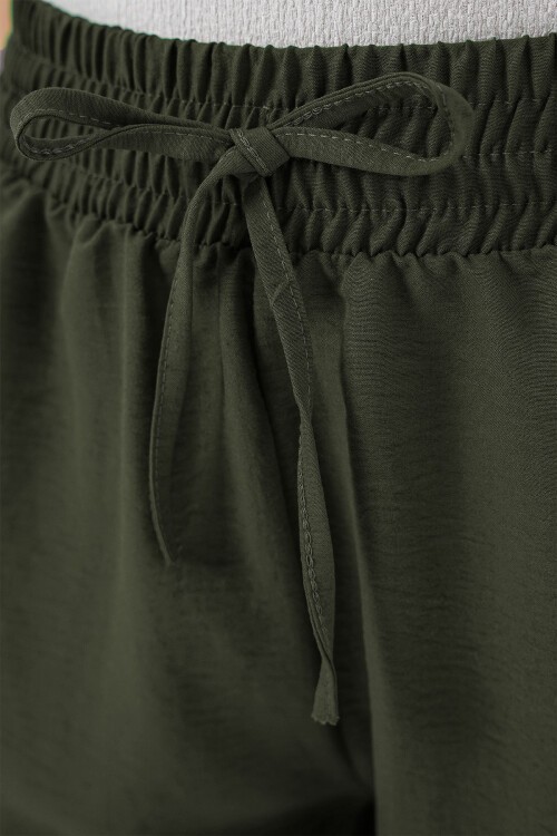 Kadın Rahat Kalıp Şort 5327 - Haki